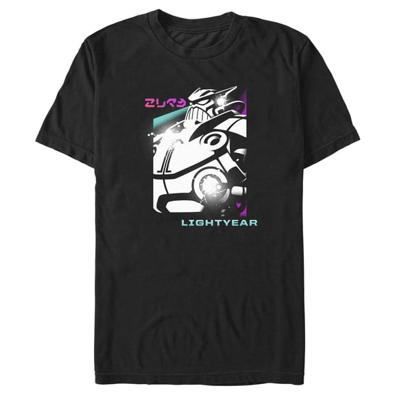 Men's Lightyear Emperor Zurg Paint Splatter Poster Graphic Tee Black Medium