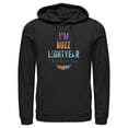 thumbnail image 1 of Men's Lightyear I'm Buzz Lightyear I'm Always Sure Pull Over Hoodie Black 3X Large, 1 of 4
