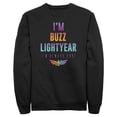 thumbnail image 1 of Men's Lightyear I'm Buzz Lightyear I'm Always Sure  Sweatshirt Black Large, 1 of 4