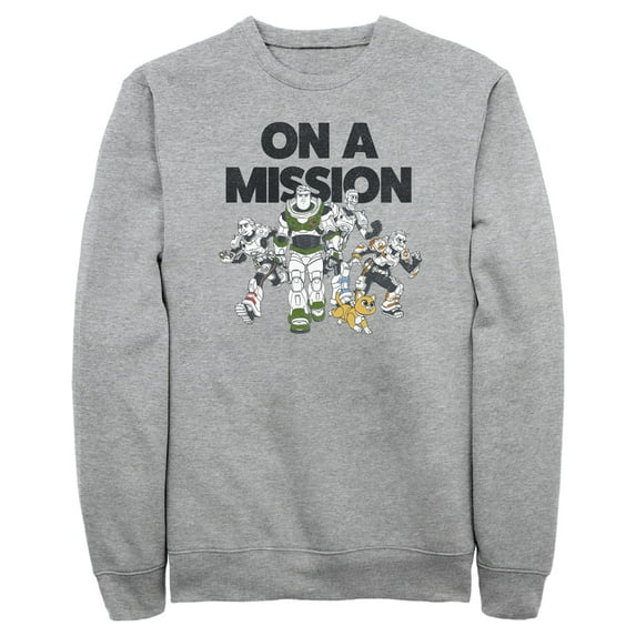 Men's Lightyear On a Mission Group Sweatshirt Athletic Heather Large