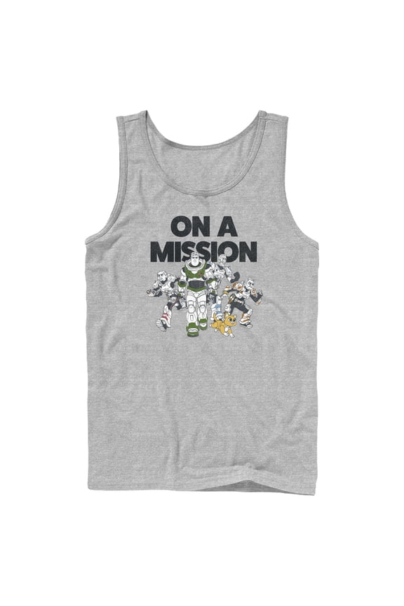 Men's Lightyear On a Mission Group Tank Top Athletic Heather 2X Large