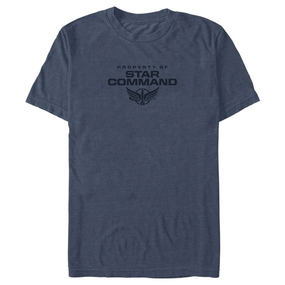 Men's Lightyear Property of Star Command Graphic Tee Navy Blue Heather 2X Large
