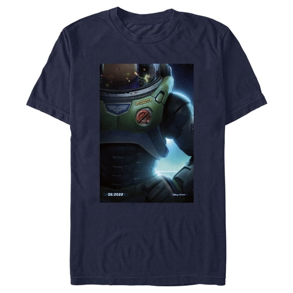 Men's Lightyear Spacesuit Poster Graphic Tee Navy Blue 3X Large