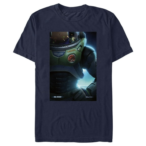 Men's Lightyear Spacesuit Poster Graphic Tee Navy Blue Small