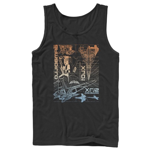 Men's Lightyear Star Command Ships Tank Top Black 2X Large