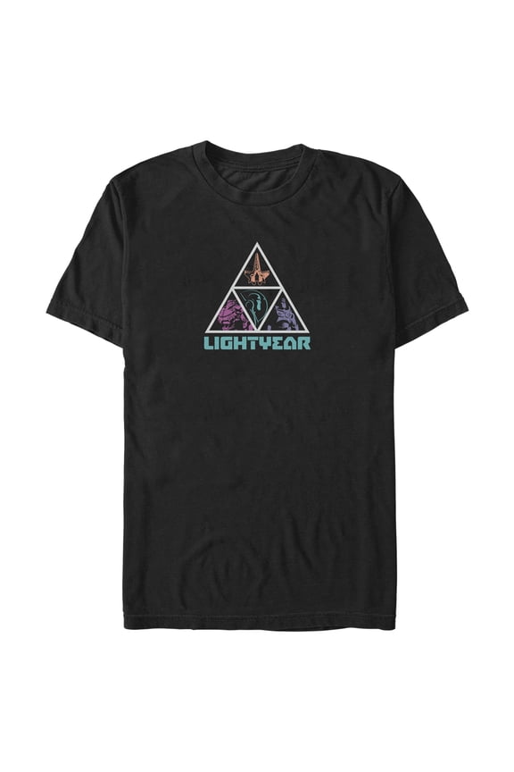 Men's Lightyear Triangle Logo Graphic Tee Black Large