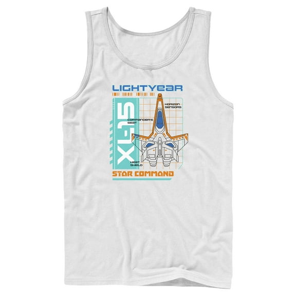 Men's Lightyear XL-15 Spaceship Blueprints  Tank Top
