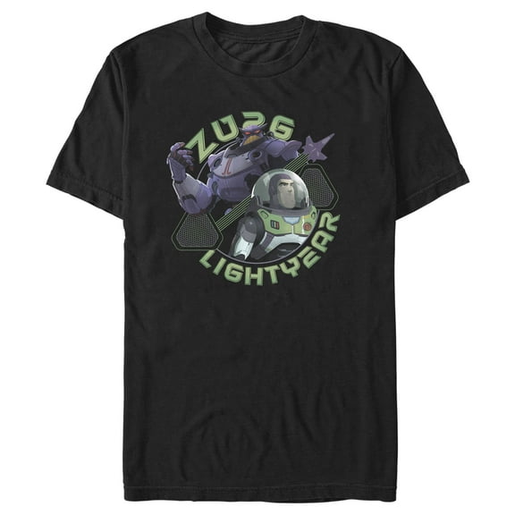 Men's Lightyear Zurg and Lightyear  Graphic Tee Black Large