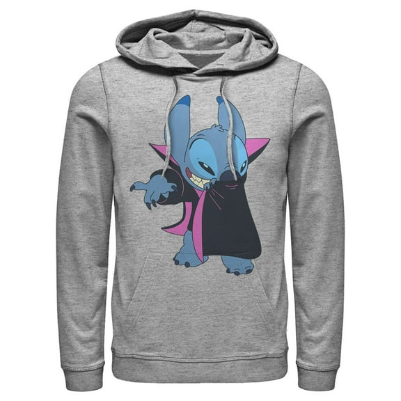 Men's Lilo & Stitch Alien Vampire  Pull Over Hoodie Athletic Heather Large