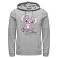 thumbnail image 1 of Men's Lilo & Stitch Angel Cute & Fluffy Pull Over Hoodie Athletic Heather 2X Large, 1 of 4