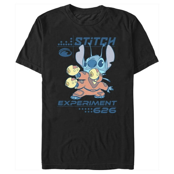 Men's Lilo & Stitch Armed and Ready Graphic Tee Black Small