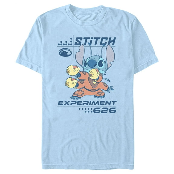 Men's Lilo & Stitch Armed and Ready Graphic Tee Light Blue X Large