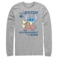 thumbnail image 1 of Men's Lilo & Stitch Armed and Ready Long Sleeve Shirt Athletic Heather X Large, 1 of 4