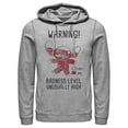 thumbnail image 1 of Men's Lilo & Stitch Badness Level Warning Sketch Pull Over Hoodie Athletic Heather Small, 1 of 4