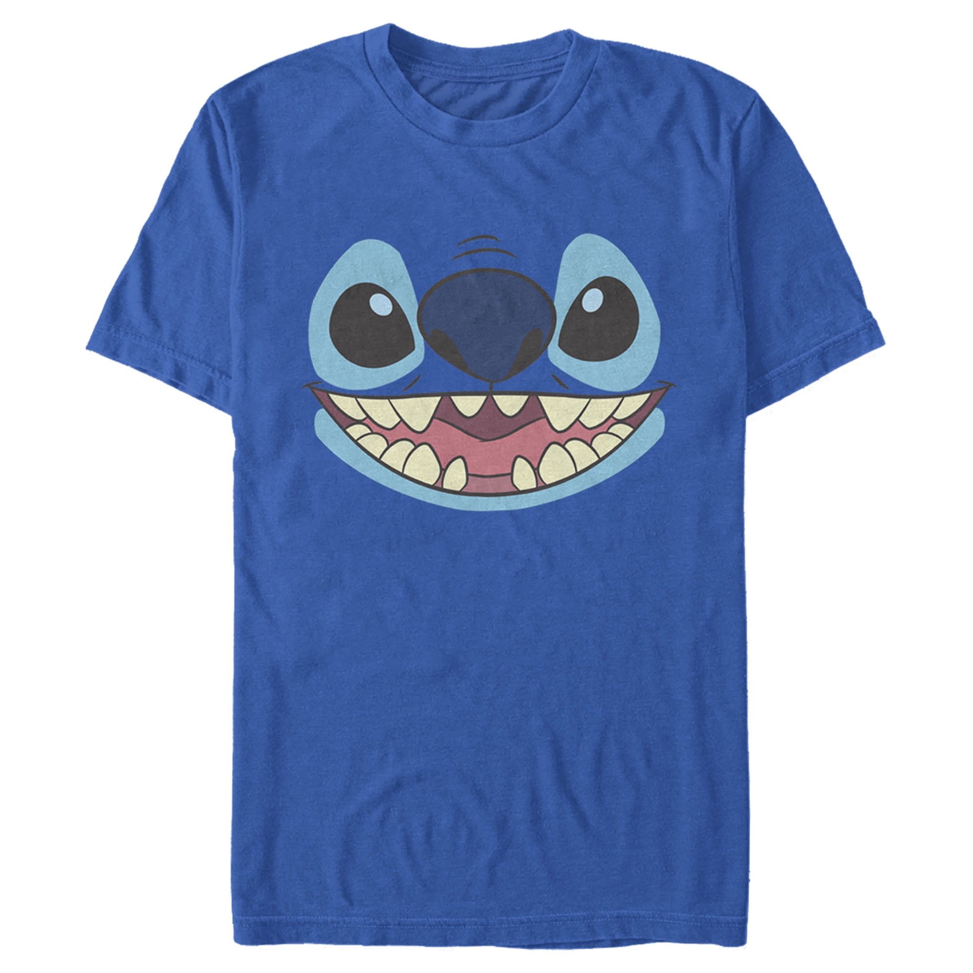 Men's Lilo & Stitch Big Face Stitch Graphic Tee Royal Blue Medium