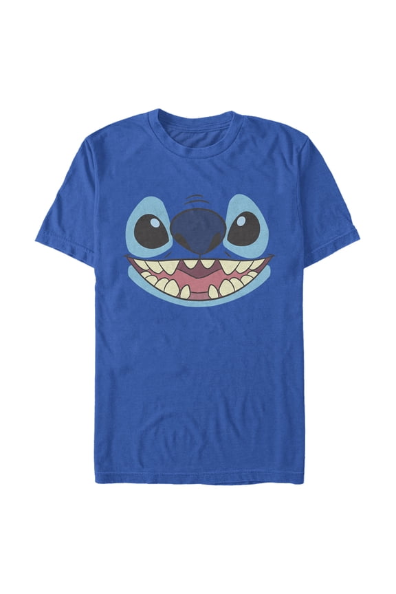 Men's Lilo & Stitch Big Face Stitch Graphic Tee Royal Blue Medium