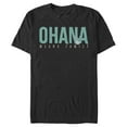 thumbnail image 1 of Men's Lilo & Stitch Bold Ohana means Family Graphic Tee Black Medium, 1 of 5