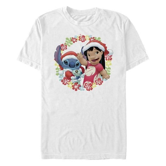 Men's Lilo & Stitch Christmas Greetings Graphic T-Shirt