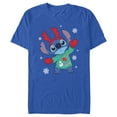 thumbnail image 1 of Men's Lilo & Stitch Christmas Outfit Stitch Graphic Tee Royal Blue X Large, 1 of 4