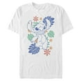 thumbnail image 1 of Men's Lilo & Stitch Colorful Tropical Flowers  Graphic Tee White Large, 1 of 5