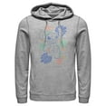 thumbnail image 1 of Men's Lilo & Stitch Colorful Tropical Flowers Pull Over Hoodie Athletic Heather Medium, 1 of 4