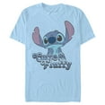 thumbnail image 1 of Men's Lilo & Stitch Cute & Fluffy Stitch Graphic Tee Light Blue Medium, 1 of 4