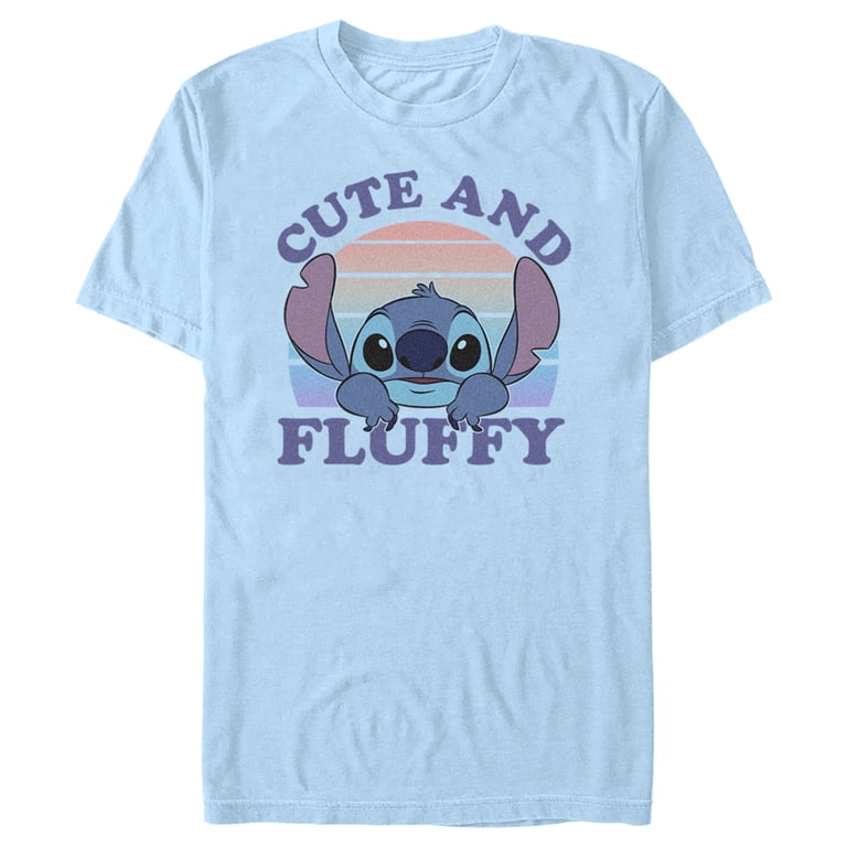 g'morning Handwritten stitch Tee Mサイズ未開封 Men's Lilo & Stitch Cute and Fluffy Graphic Tee Light Blue 2X