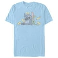 thumbnail image 1 of Men's Lilo & Stitch Distressed Ducklings Graphic Tee Light Blue Medium, 1 of 4