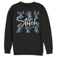 thumbnail image 1 of Men's Lilo & Stitch Distressed Poses Sweatshirt Black Medium, 1 of 4