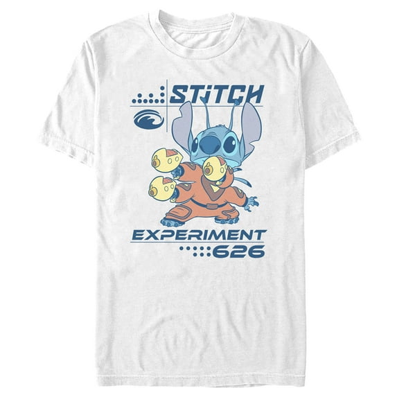 Men's Lilo & Stitch Experiment 626 Armed and Ready Graphic Tee White 2X Large