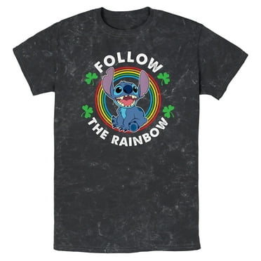 Men's Lilo & Stitch Follow The Rainbow  Graphic T-Shirt