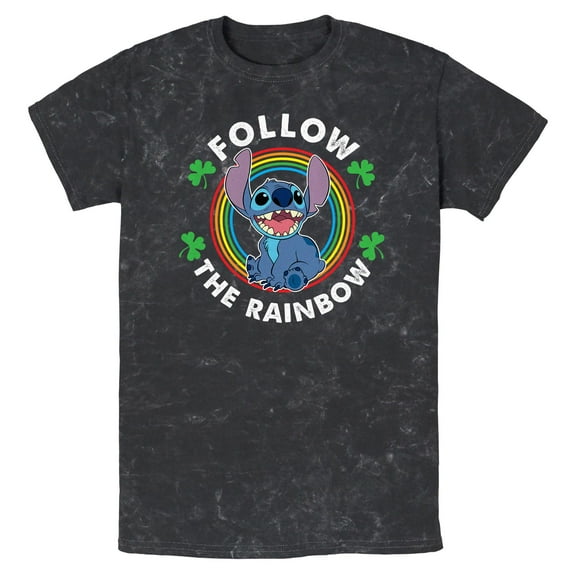 Men's Lilo & Stitch Follow The Rainbow Graphic T-Shirt