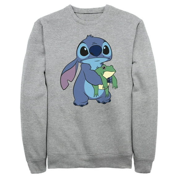 Men's Lilo & Stitch Froggie Stitch  Sweatshirt Athletic Heather 2X Large