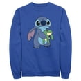 thumbnail image 1 of Men's Lilo & Stitch Froggie Stitch  Sweatshirt Royal Blue Medium, 1 of 4
