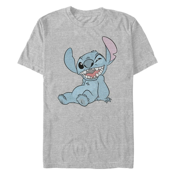 Men's Lilo & Stitch Halftone Smile Graphic T-Shirt