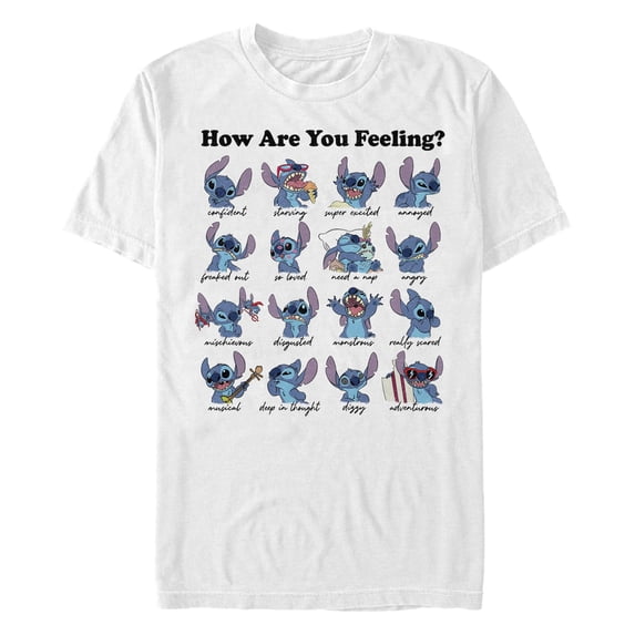Men's Lilo & Stitch How Are You Feeling Graphic Tee White Small