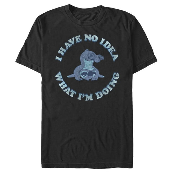 Men's Lilo & Stitch I Have No Idea Graphic Tee Black 2X Large