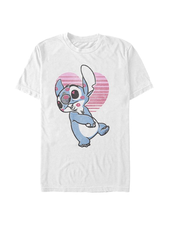 Men's Lilo & Stitch Kissy Faced Graphic Tee White X Large