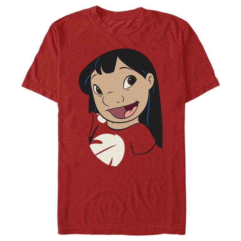 Men's Lilo & Stitch Lilo Face Graphic Tee Red 2X Large - Walmart.com