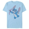 thumbnail image 1 of Men's Lilo & Stitch Love Shot Graphic Tee Light Blue Large, 1 of 4