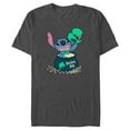 thumbnail image 1 of Men's Lilo & Stitch Lucky Me Leprechaun Stitch Graphic Tee Charcoal X Large, 1 of 5