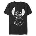 thumbnail image 1 of Men's Lilo & Stitch Negative Black and White Graphic Tee Black Medium, 1 of 5