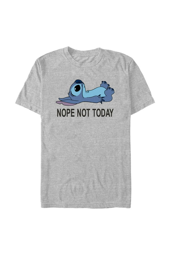 Men's Lilo & Stitch Nope Not Today Graphic Tee Athletic Heather 3X Large