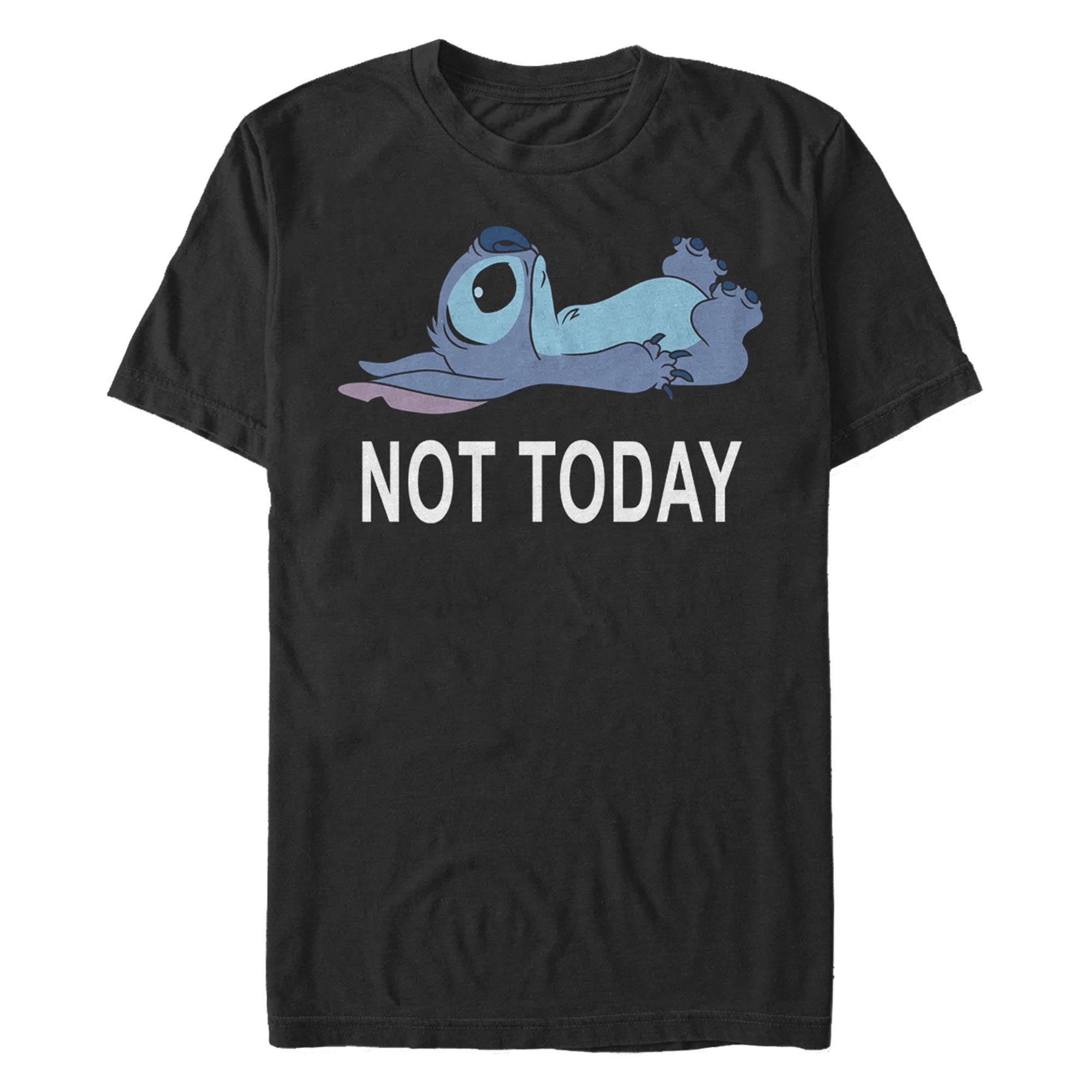 Men's Lilo & Stitch Not Today  Graphic Tee Black Medium