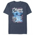 thumbnail image 1 of Men's Lilo & Stitch Ohana Means Family Graphic Tee Navy Blue Heather Large, 1 of 4