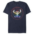 thumbnail image 1 of Men's Lilo & Stitch Ohana Rainbow Pride Graphic Tee Navy Blue 2X Large, 1 of 5