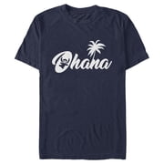 Mens Lilo & Stitch Ohana Silhouette Graphic Tee Navy Blue Large