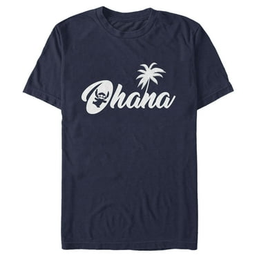 Men's Lilo & Stitch Ohana Silhouette  Graphic Tee Navy Blue X Large