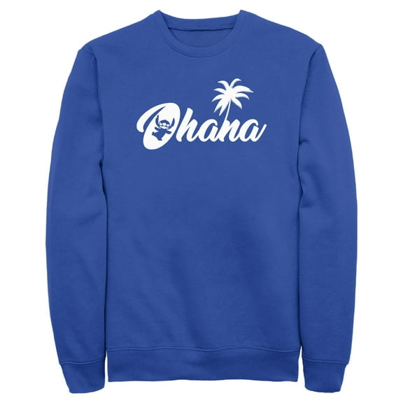 Men's Lilo & Stitch Ohana Silhouette Sweatshirt Royal Blue Small