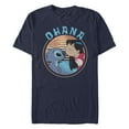 thumbnail image 1 of Men's Lilo & Stitch Ohana and a Kiss Graphic Tee Navy Blue Large, 1 of 5
